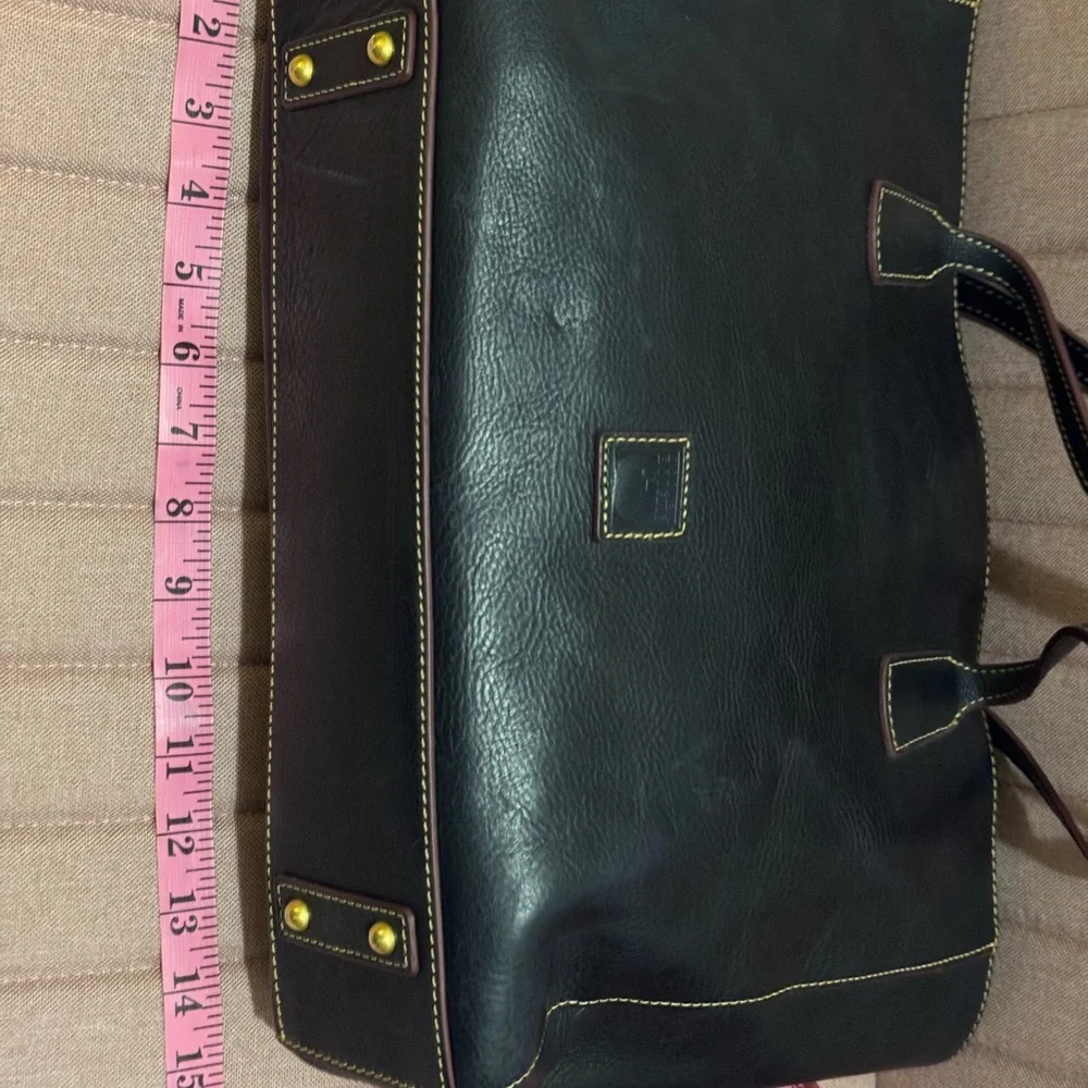 Dooney & Bourke Dark Navy Leather Tote Bag - Picture 6 of 8